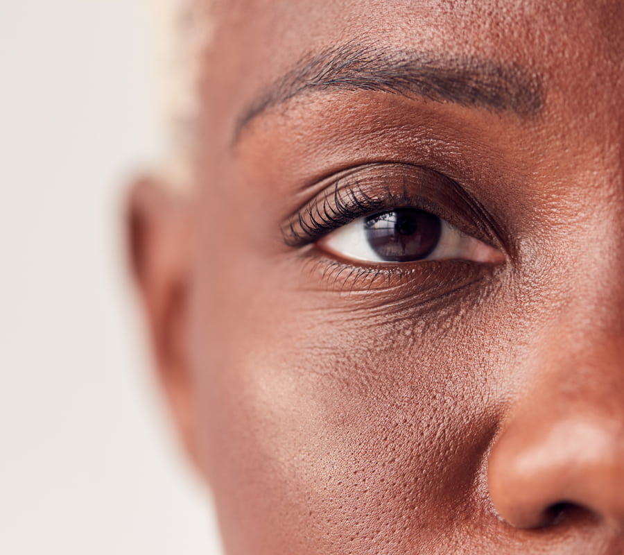 close up of eye