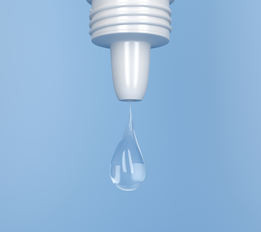 eye drops close up