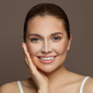 Pretty model after cosmetic surgery