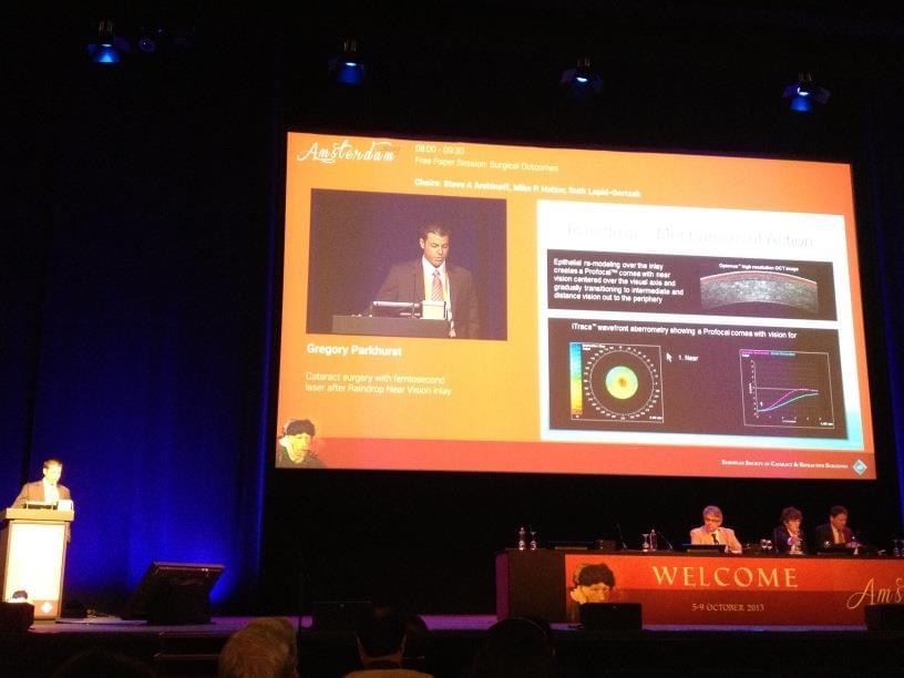 Dr. Parkhurst presenting in Amsterdam