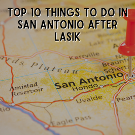 map of Texas with red pin tack where San Antonio is